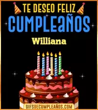 Te deseo Feliz Cumpleaños Williana